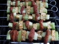 Schwein-Melone-Käse-Spieß-11